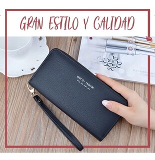 Foto 3 | Cartera Funbu con Brazalete Monedero Billetera Tipo Piel color Negro para Dama
