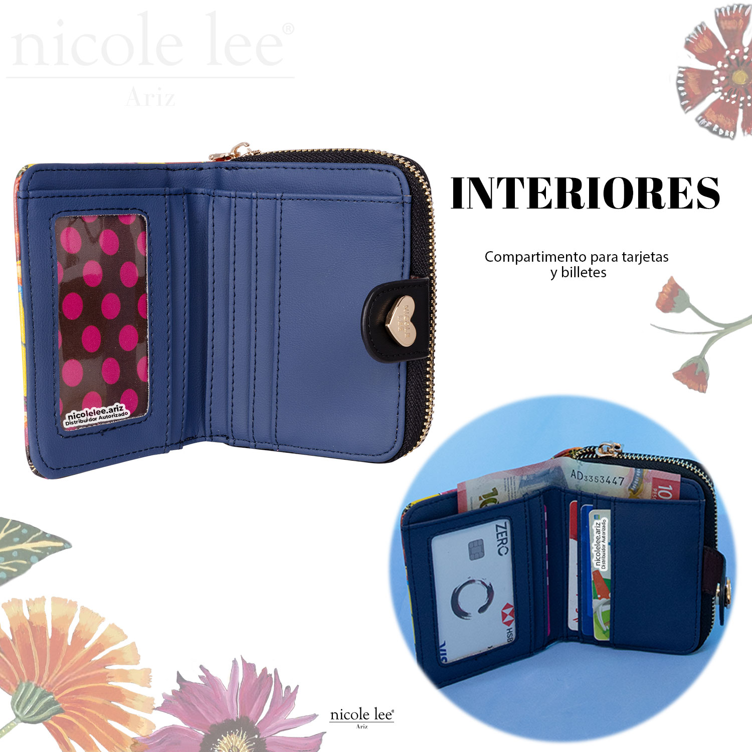 Foto 5 pulgar | Cartera Chica Nicole Lee con Tarjetero Butter-flower Mustard
