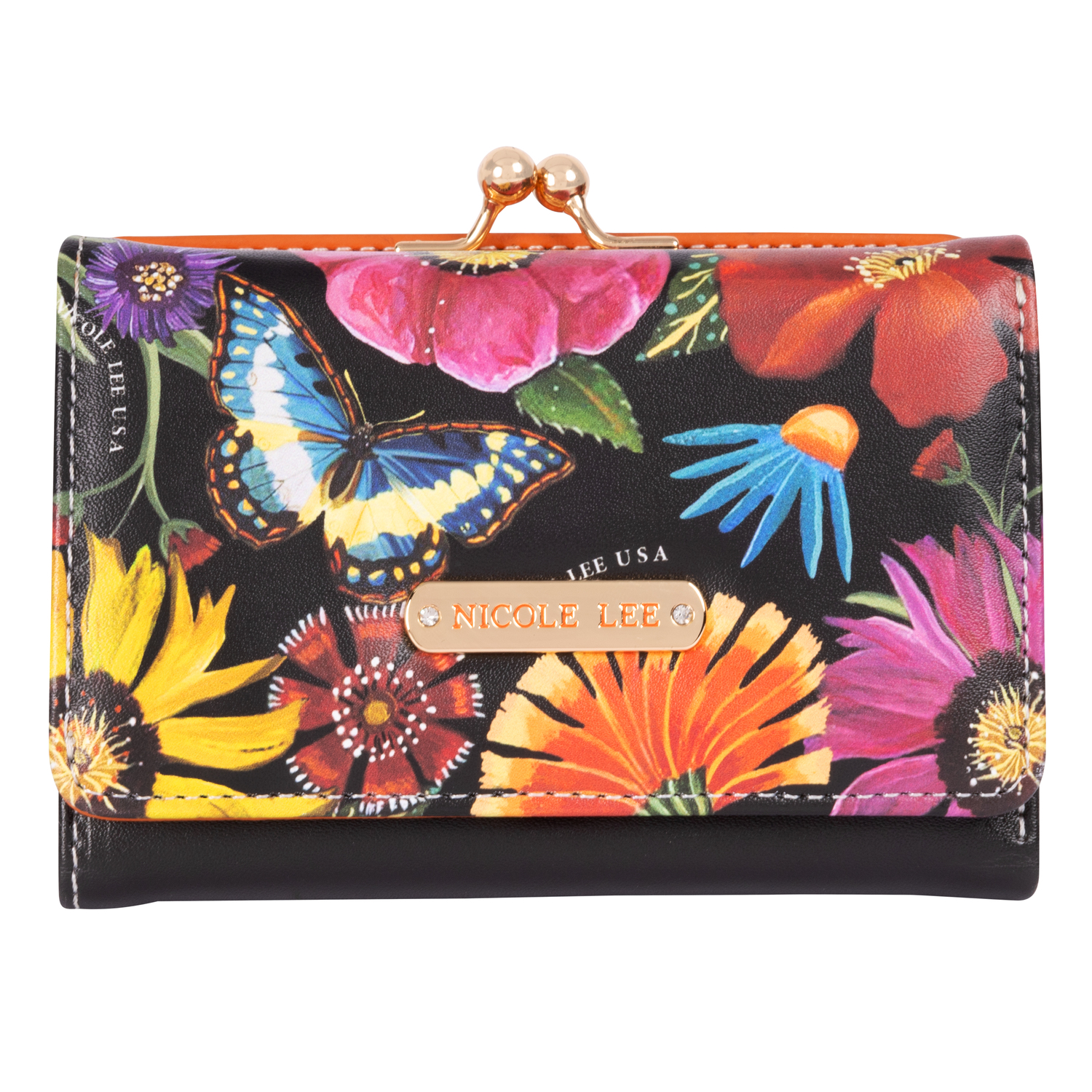 Cartera Agustina Nicole Lee con Solapa Butter-Flower Multicolor