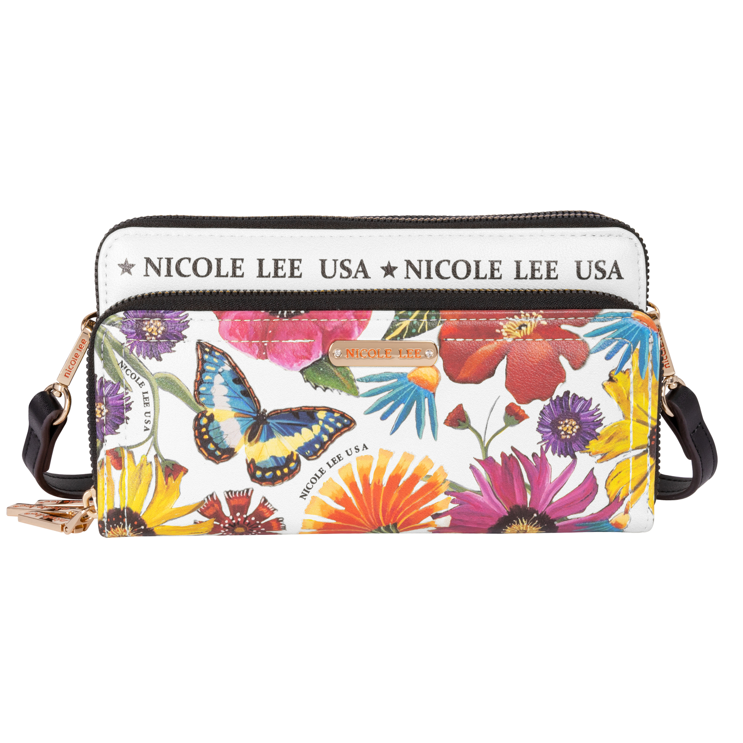 Foto 2 pulgar | Cartera Nicole Lee Demi Doble Bolsillo Butter-Flower Multicolor