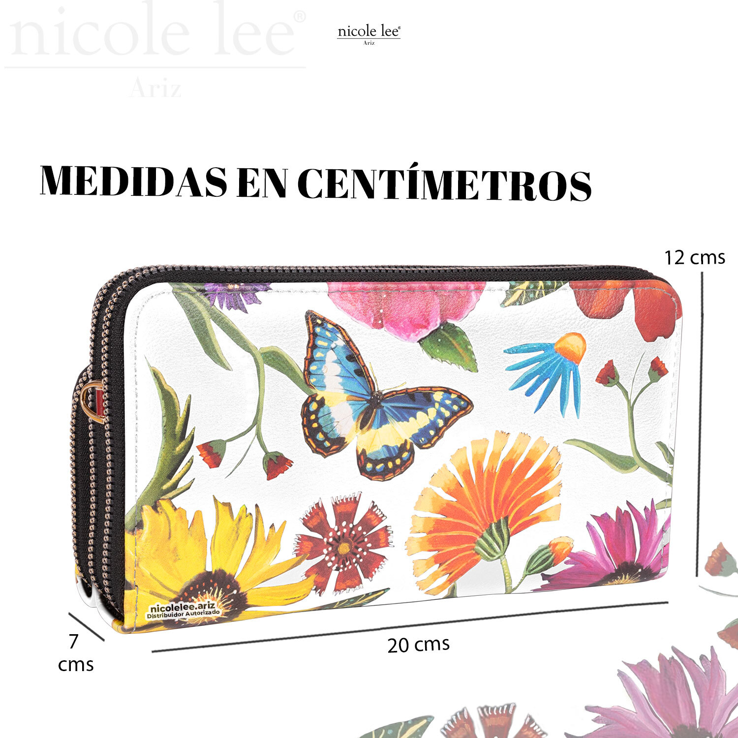 Foto 4 pulgar | Cartera Nicole Lee Demi Doble Bolsillo Butter-Flower Multicolor