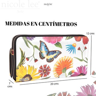 Foto 3 | Cartera Nicole Lee Demi Doble Bolsillo Butter-Flower Multicolor