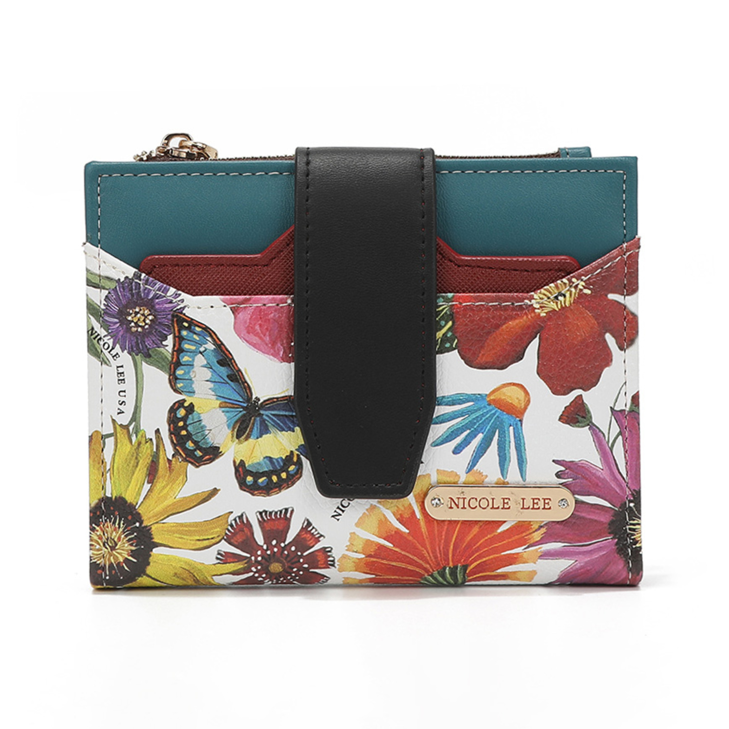Foto 2 pulgar | Set Nicole Lee Cartera y Tarjetero Butter-Flower Multicolor