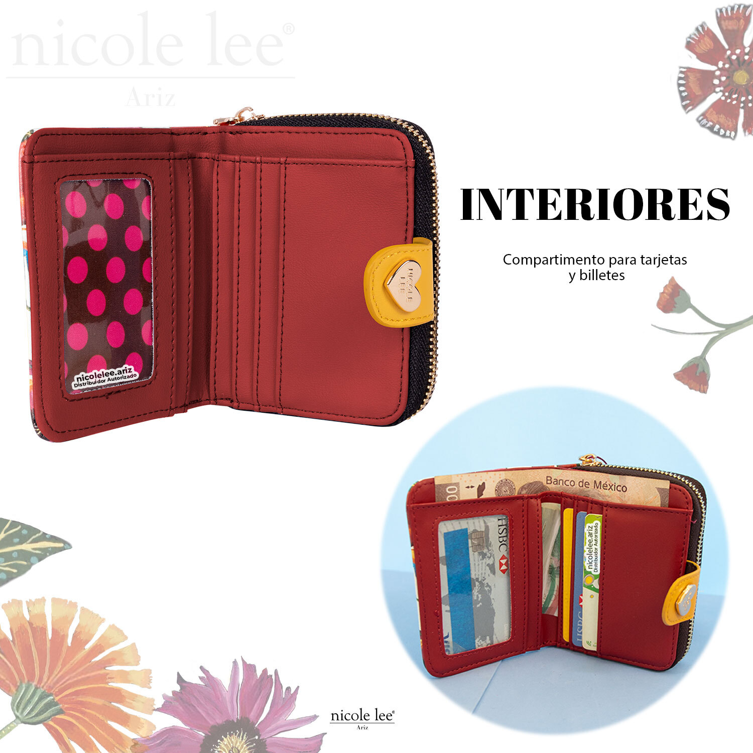 Foto 4 | Cartera Nicole Lee con Tarjetero Butter-flower Multicolor