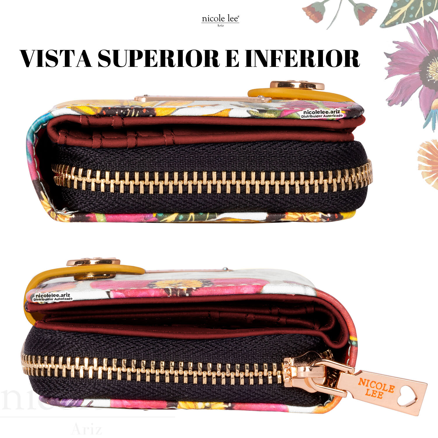 Foto 6 | Cartera Nicole Lee con Tarjetero Butter-flower Multicolor