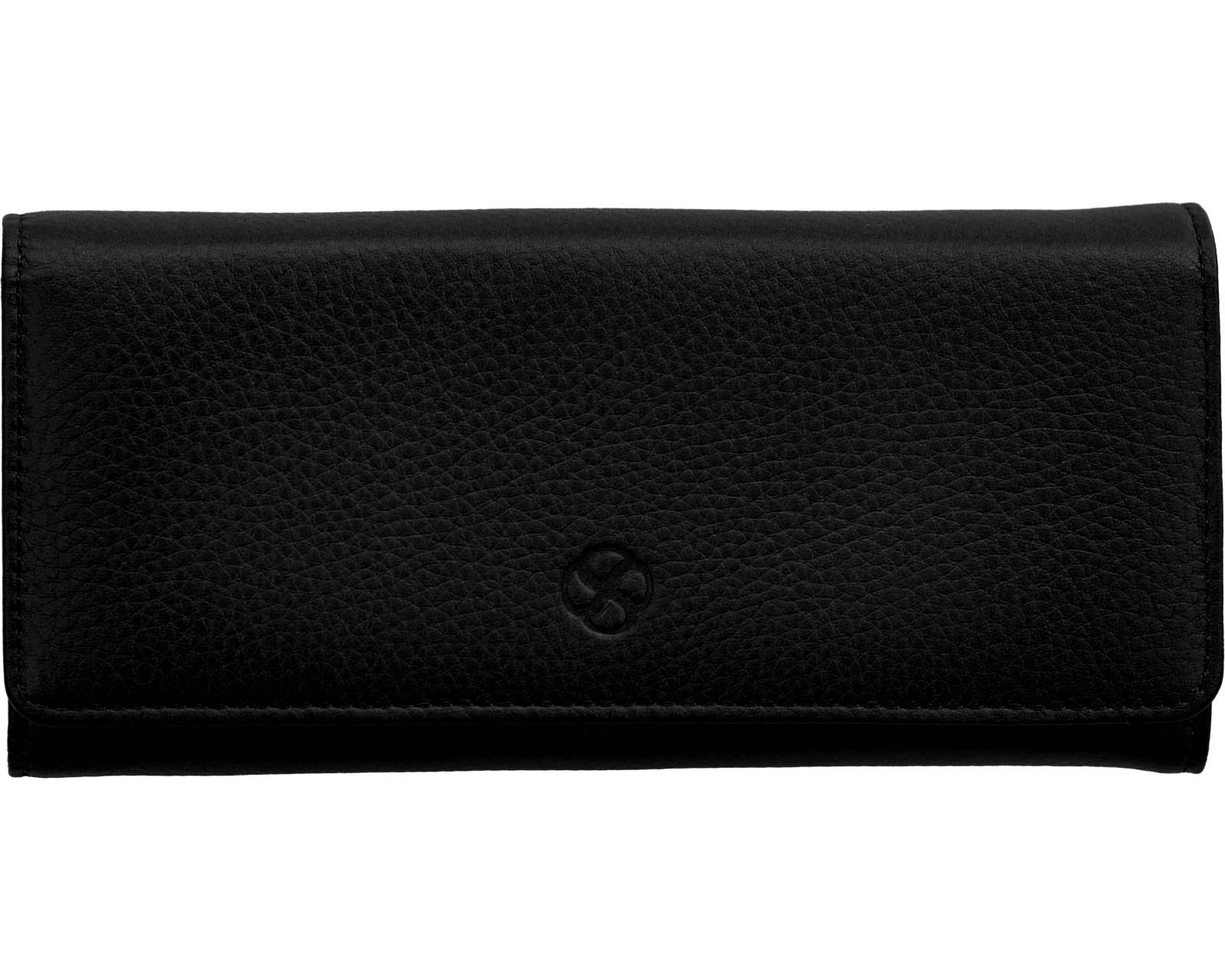 Cartera Para Dama Tendensi Material Piel Color Negro Angel-gl-blk