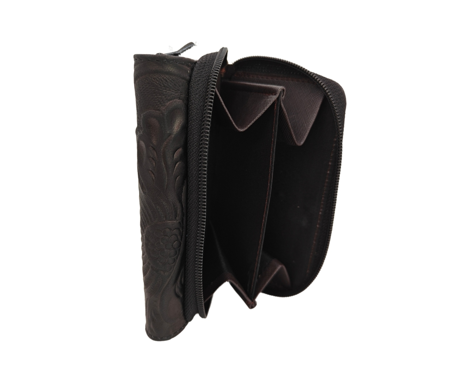 Foto 4 pulgar | Cartera En Piel Vacuno Cincelada Fana Sofia Negro