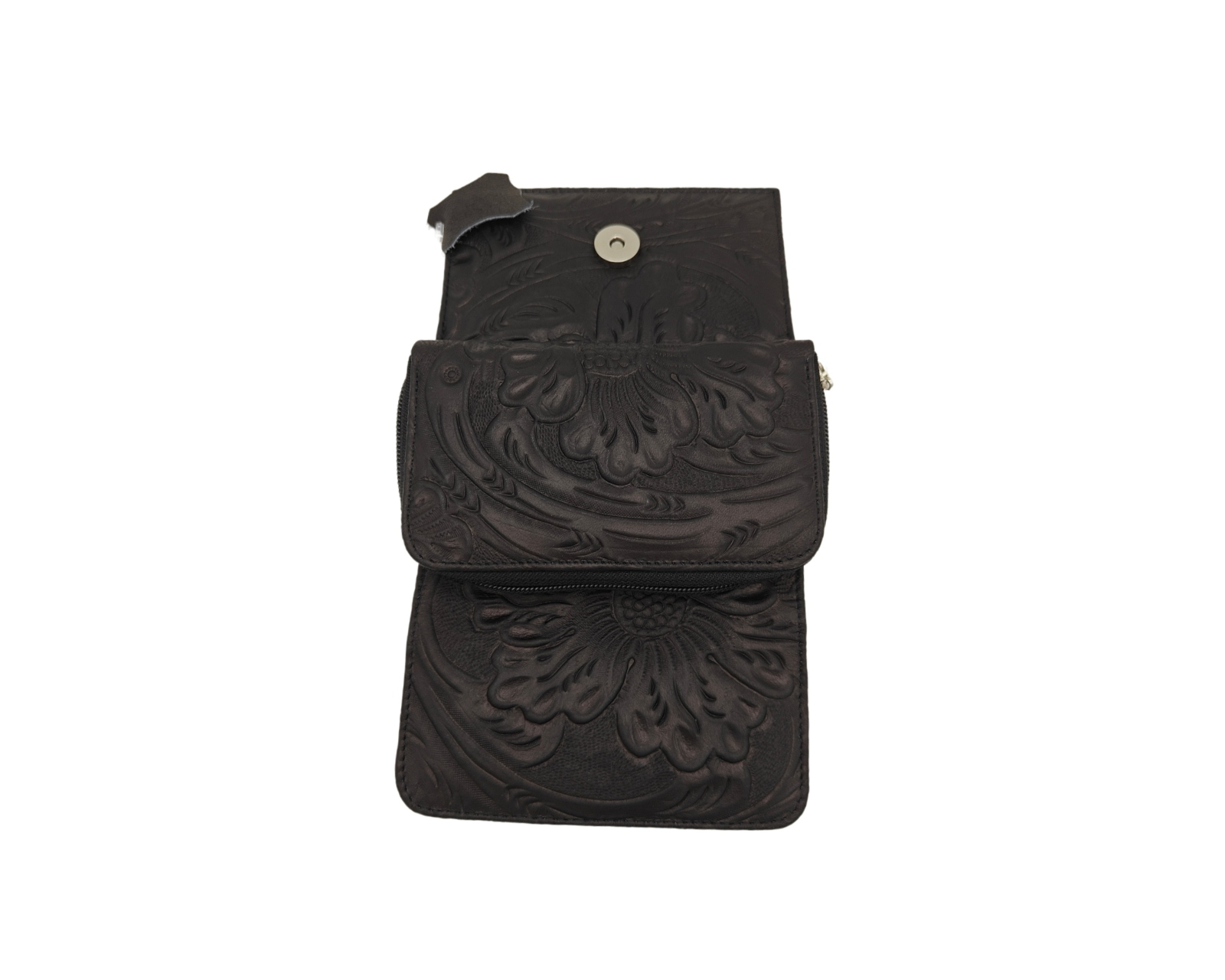 Foto 5 pulgar | Cartera En Piel Vacuno Cincelada Fana Sofia Negro