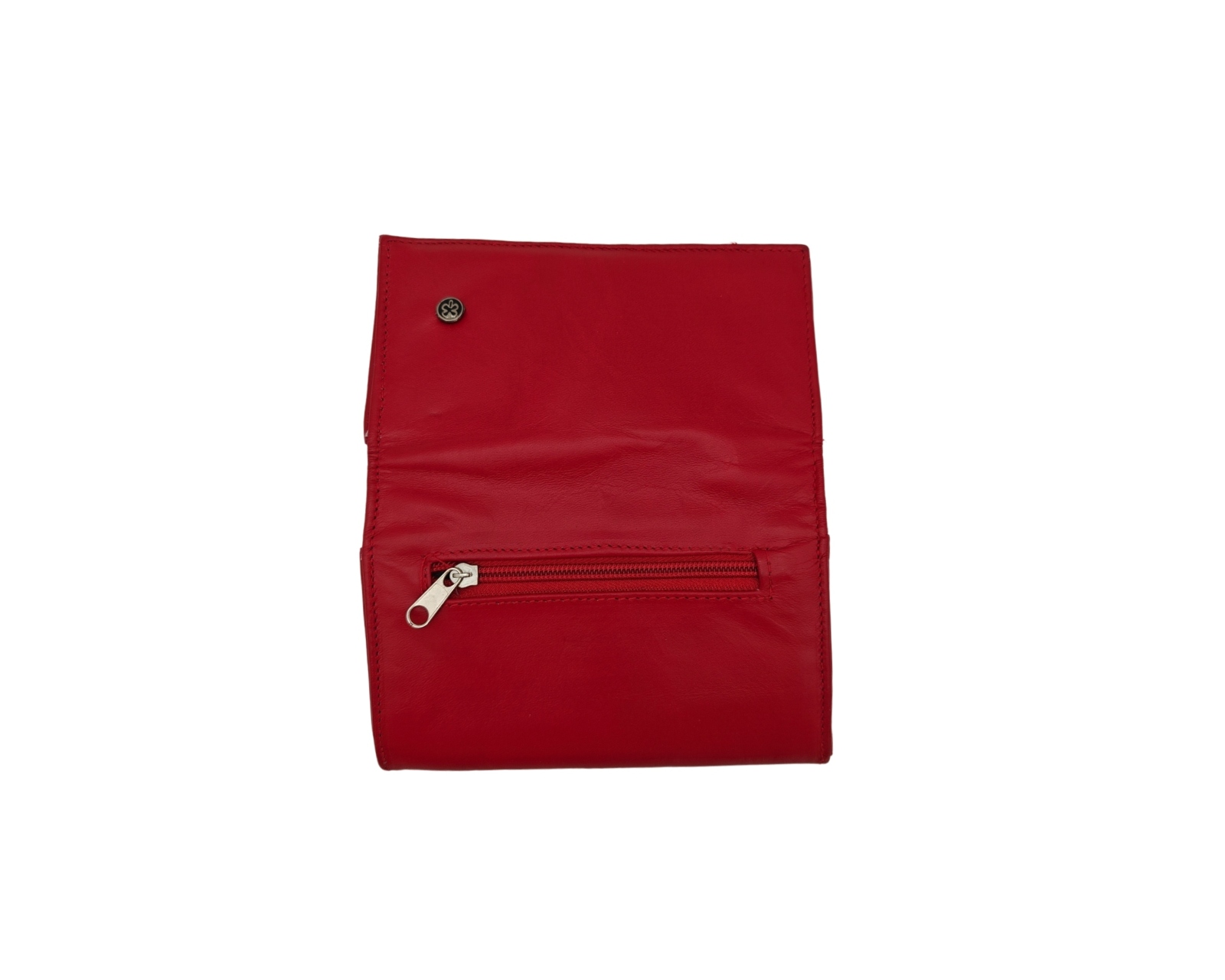 Foto 4 pulgar | Cartera En Piel Vacuno Fana Lisa Rojo