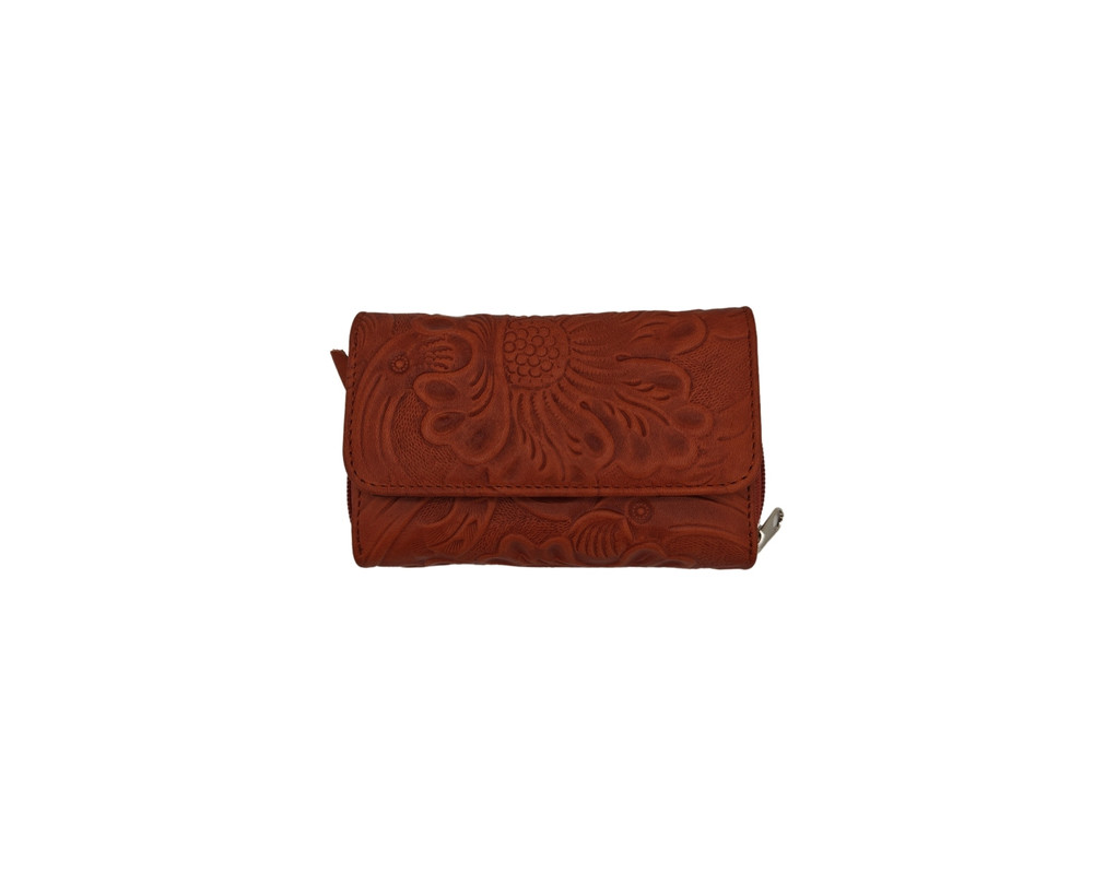 Cartera En Piel Vacuno Cincelada Fana Sofia Camel