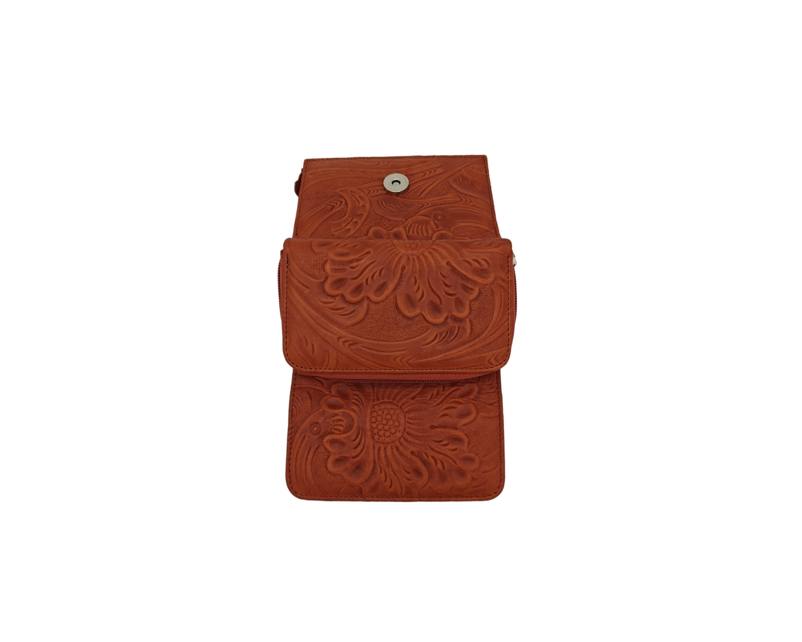 Foto 3 | Cartera En Piel Vacuno Cincelada Fana Sofia Camel