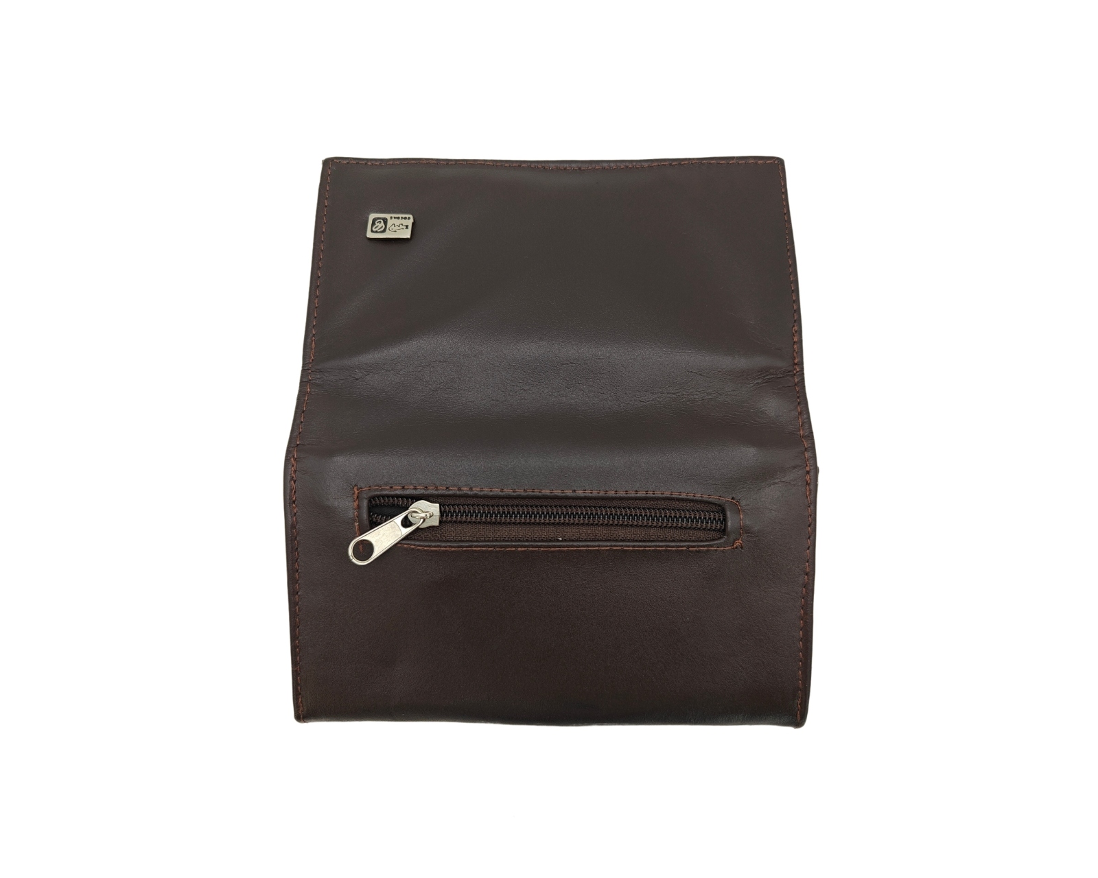 Foto 5 | Cartera En Piel Vacuno Fana Lisa Café