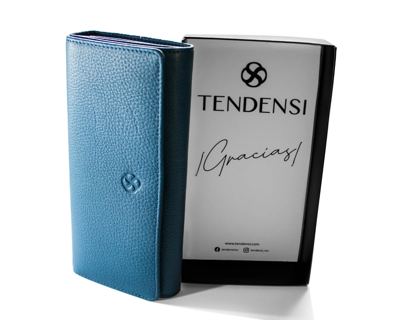 Foto 5 | Cartera Para Dama Tendensi Material Piel Color Azul Angel-gl-pbl
