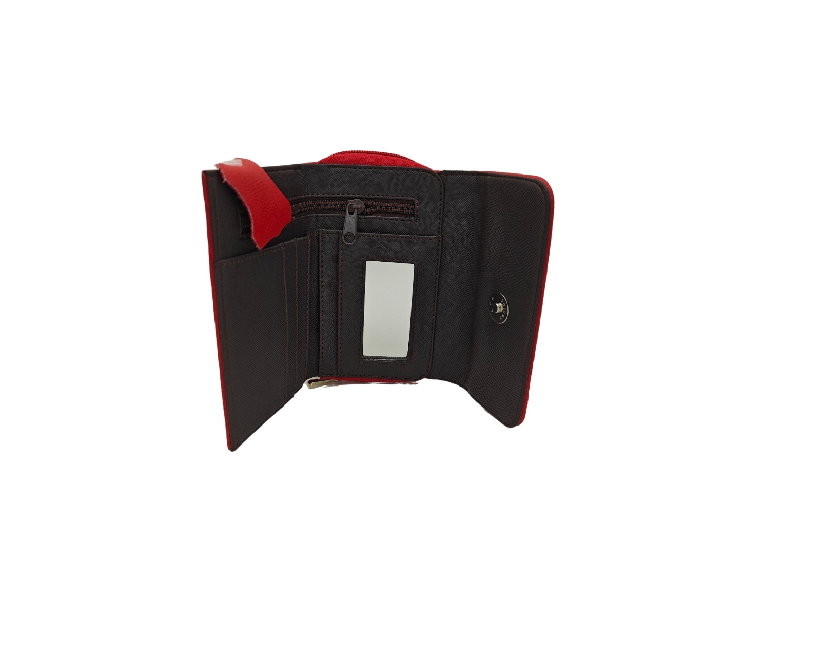 Foto 5 pulgar | Cartera En Piel Vacuno Cincelada Fana Sofia Rojo