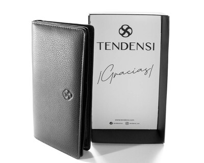 Foto 4 | Cartera de Piel Tendensi Hamburg-gl-blk color Negro para Dama
