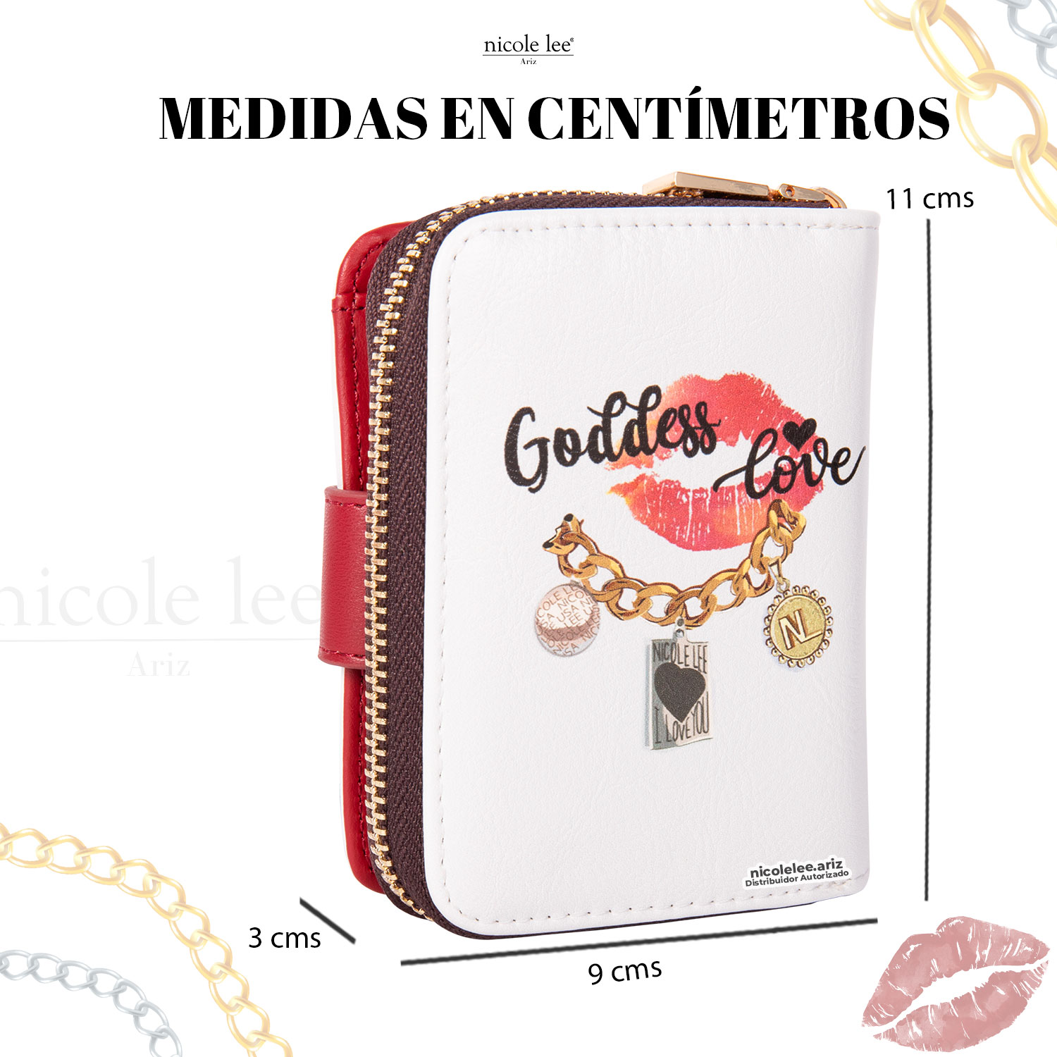 Foto 6 pulgar | Cartera Chica Marca Nicole Lee Con Tarjetero Goddess Of Love