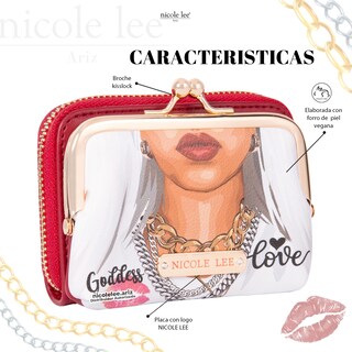 Foto 2 | Cartera Manuela Marca Nicole Lee Con Tarjetero Goddess Of Love