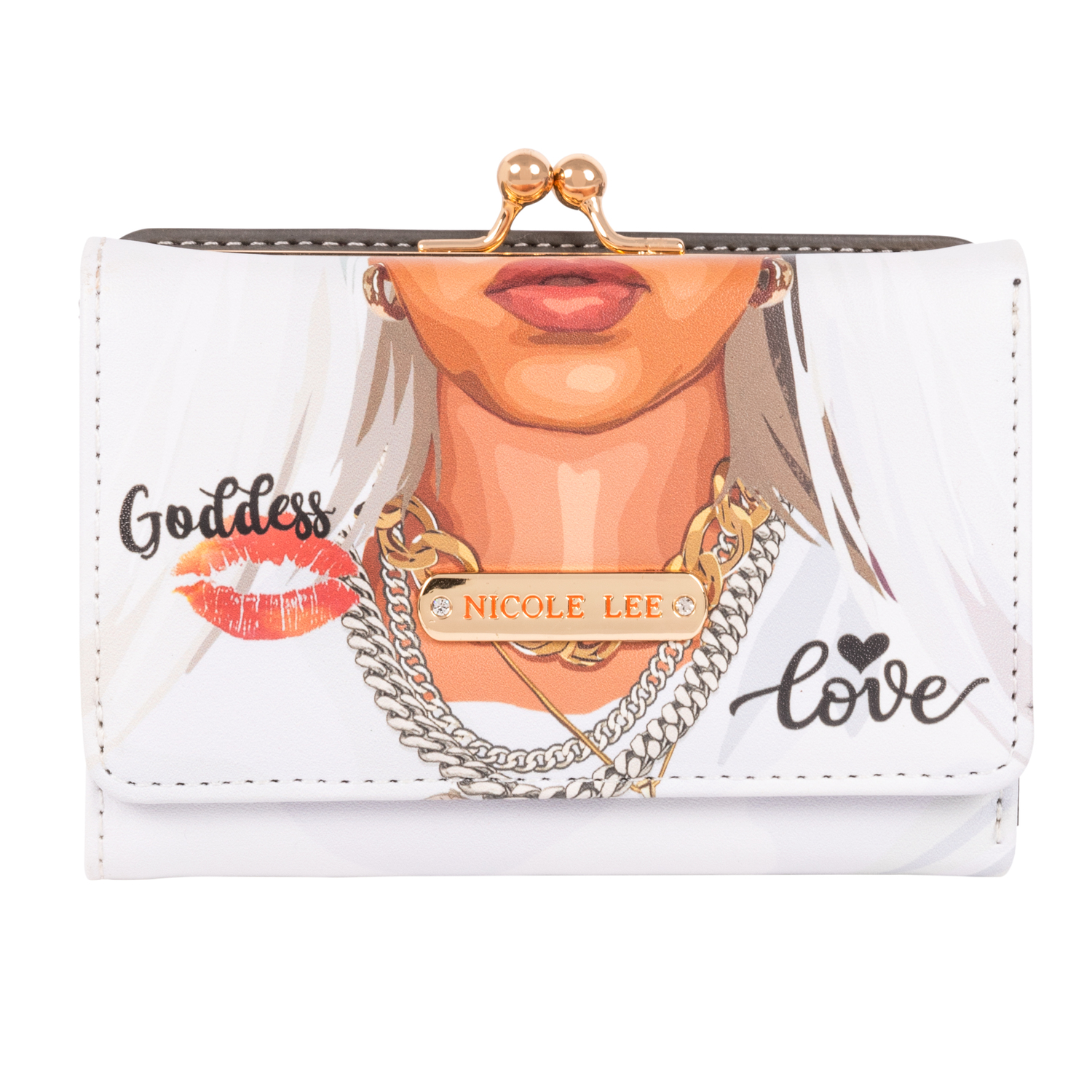 Cartera Agustina Marca Nicole Lee Con Solapa Goddess Of Love