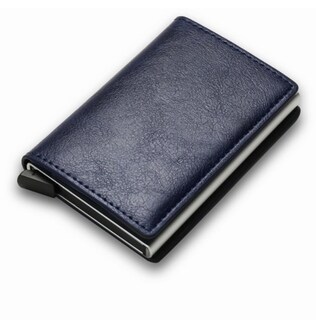 Foto 2 | Cartera de Piel con Tarjetero Funbu Azul