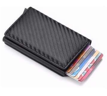 Foto 3 | Cartera de Piel con Tarjetero Funbu Azul