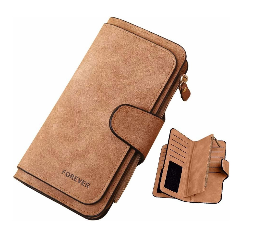 Foto 2 pulgar | Cartera amplia FUNBU unisex color cafe claro de piel
