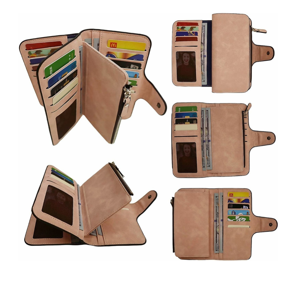 Foto 4 pulgar | Cartera amplia FUNBU unisex color cafe claro de piel