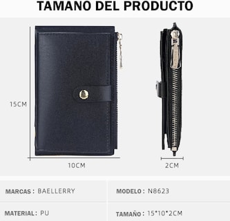 Foto 3 | Cartera Funbu Negra para Mujer