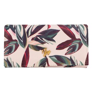 Foto 1 | Cartera Para Dama Vino Flor Calathea Sintetico Est.2 Nueva Imagen