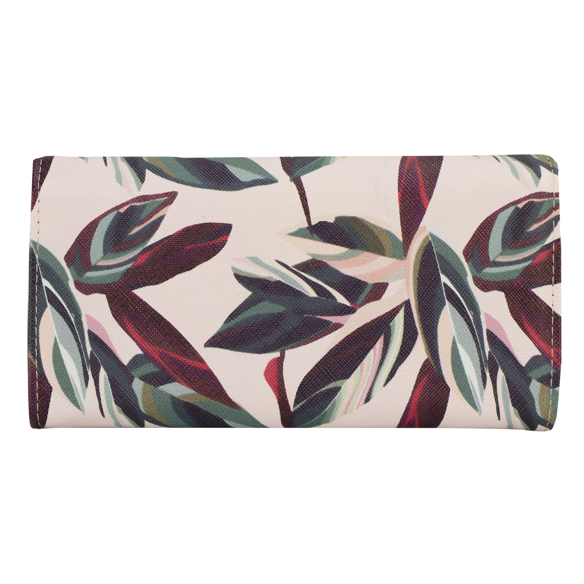 Foto 4 pulgar | Cartera Para Dama Vino Flor Calathea Sintetico Est.2 Nueva Imagen