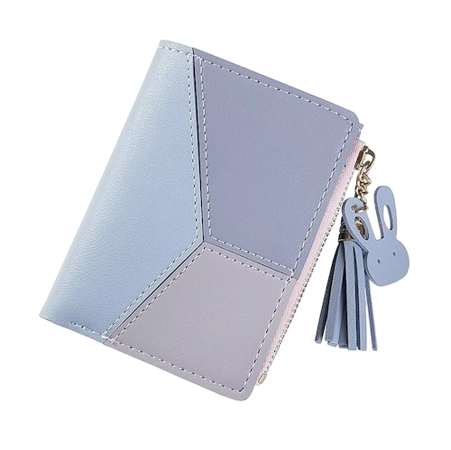 Monedero De Mujer Con Elegante Llavero Azul