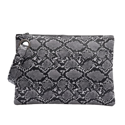 Venta Internacional - Bolsa Clutch Estampado de Serpiente con Pulsera para Mujer