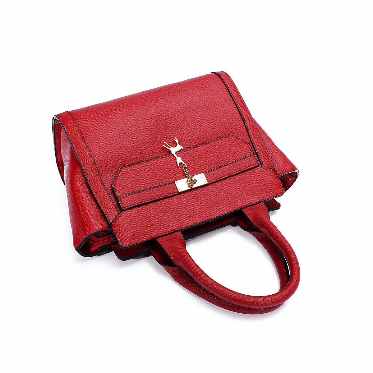 Foto 5 pulgar | Venta Internacional - Bolso de Cuero de Moda Rojo para Mujer