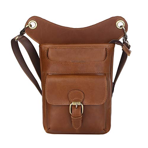 Venta Internacional - Bolsa Piernera de Piel Café