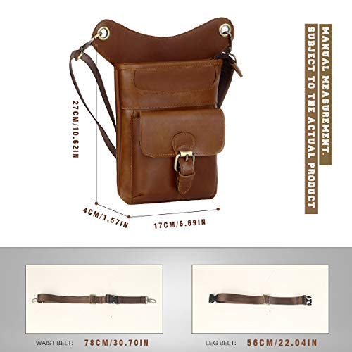 Foto 4 pulgar | Venta Internacional - Bolsa Piernera de Piel Café