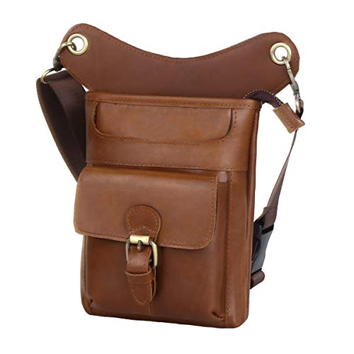Foto 5 pulgar | Venta Internacional - Bolsa Piernera de Piel Café