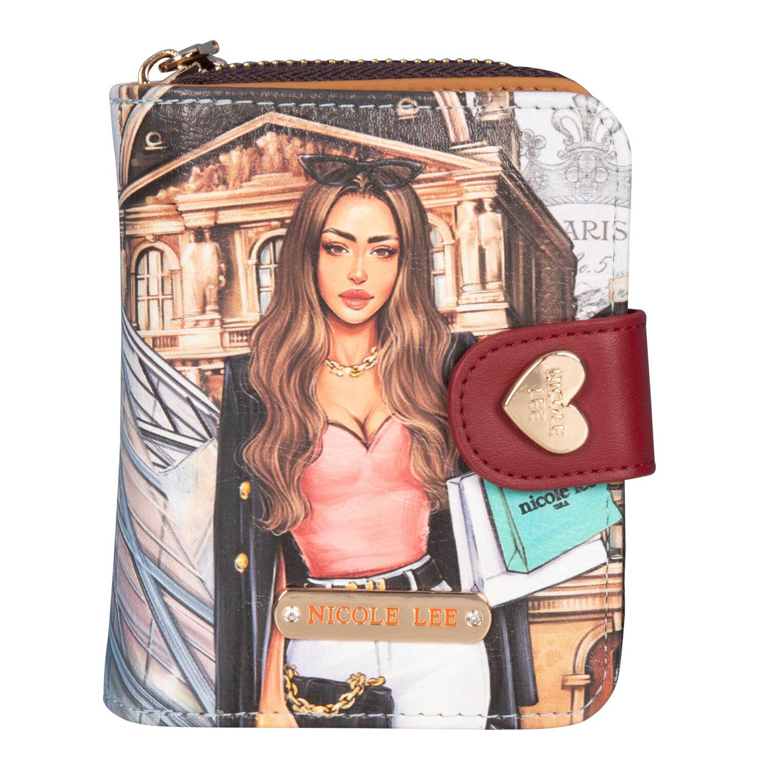 Cartera Nicole Lee Heart Bifold Wallet para Mujer