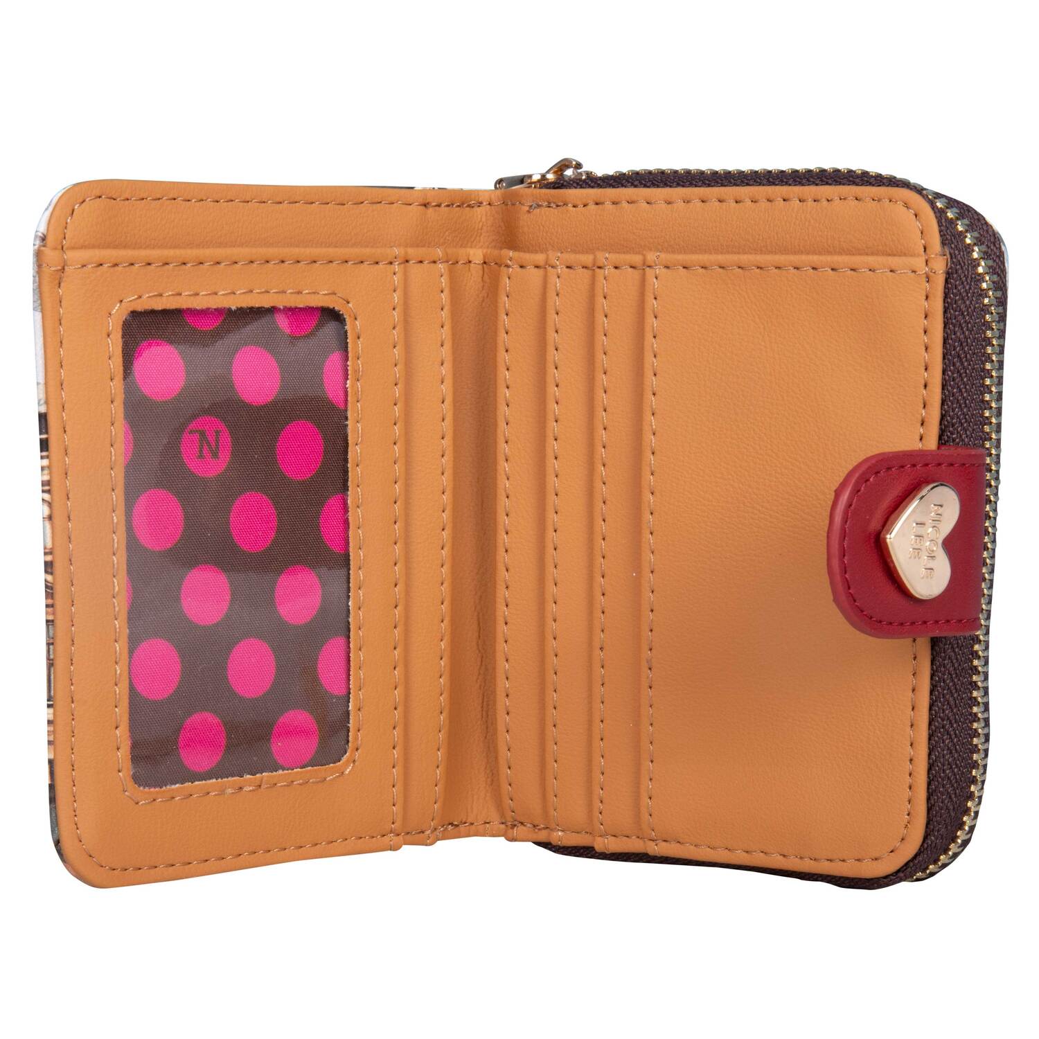 Foto 4 pulgar | Cartera Nicole Lee Heart Bifold Wallet para Mujer