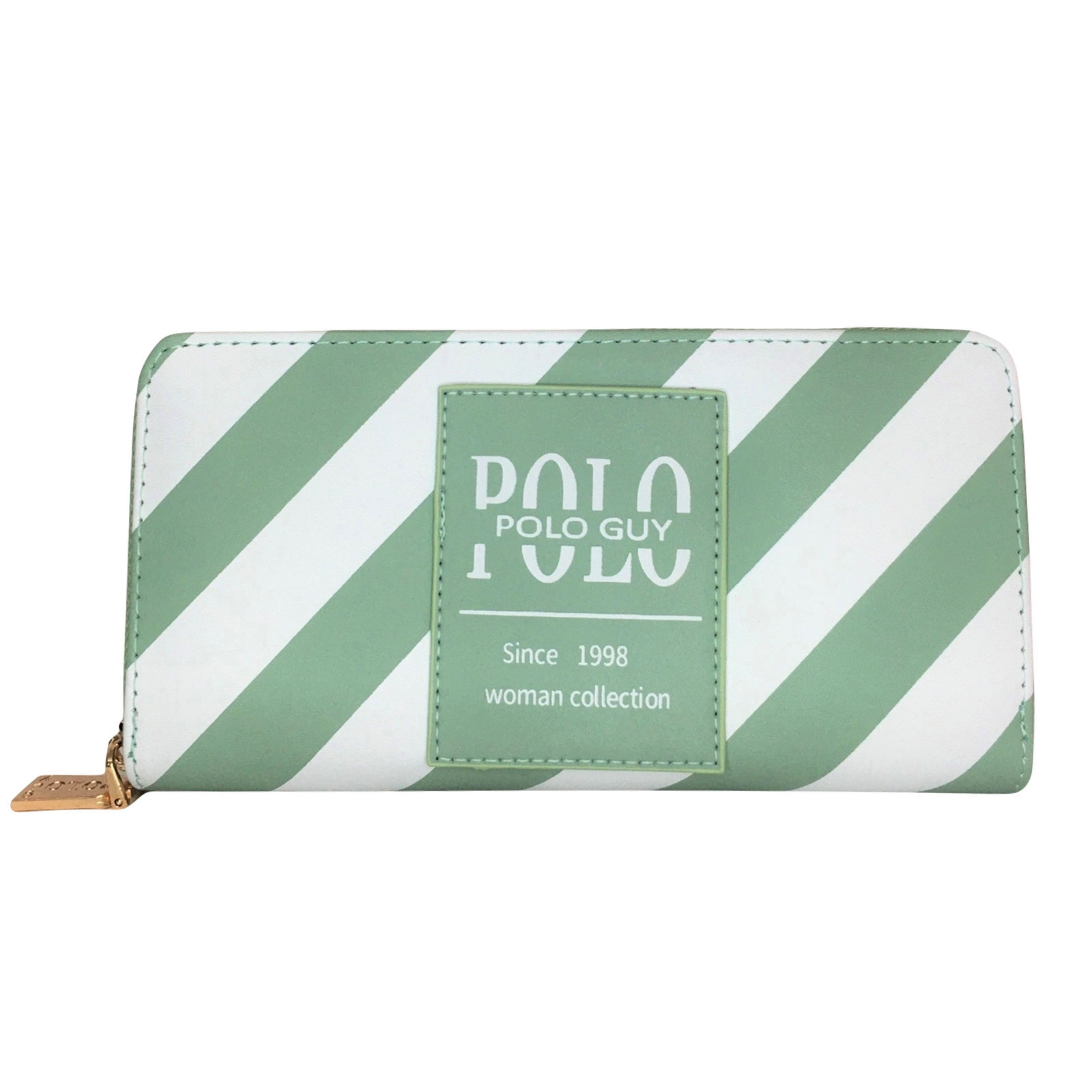 Cartera para Dama Polo Guy de Vinil Moderna Verde