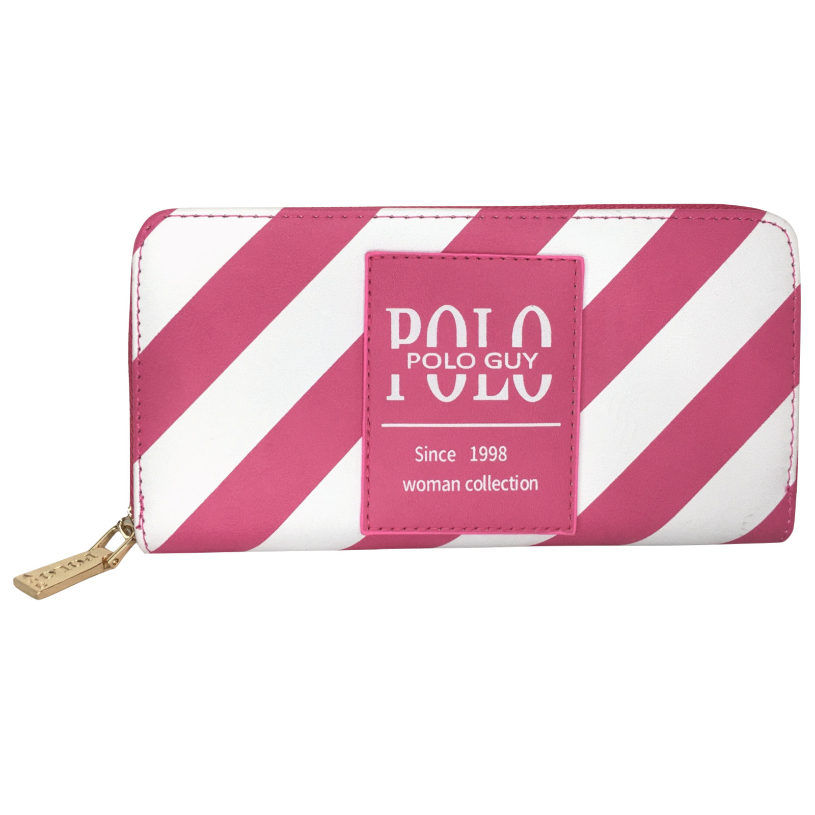 Cartera para Dama Polo Guy de Vinil Moderna Rosa