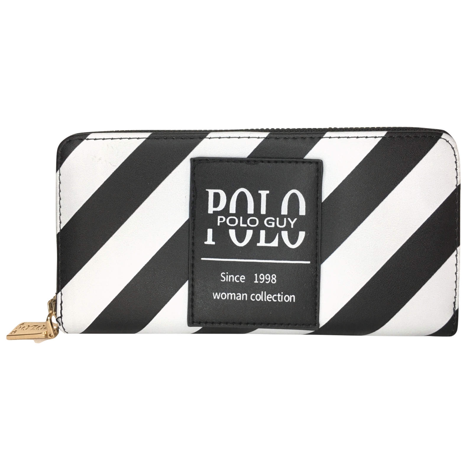 Foto 2 pulgar | Cartera para Dama Polo Guy de Vinil Moderna Negro