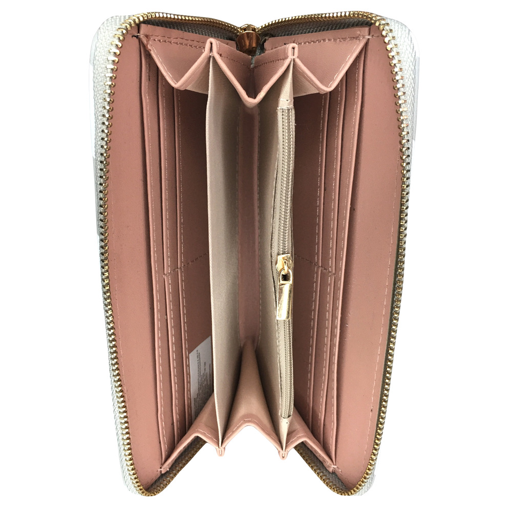 Foto 3 pulgar | Cartera para Dama Polo Guy de Vinil Moderna Plata