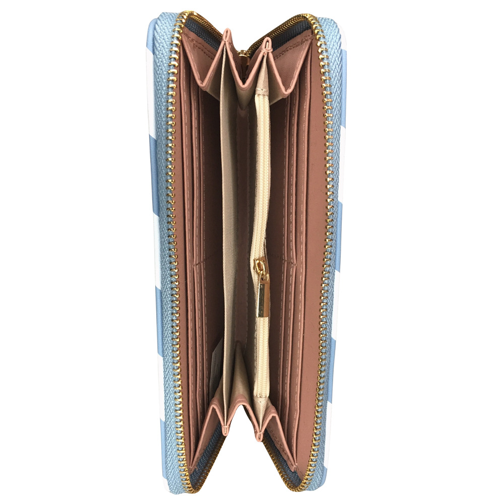 Foto 3 pulgar | Cartera para Dama Polo Guy de Vinil Moderna Azul