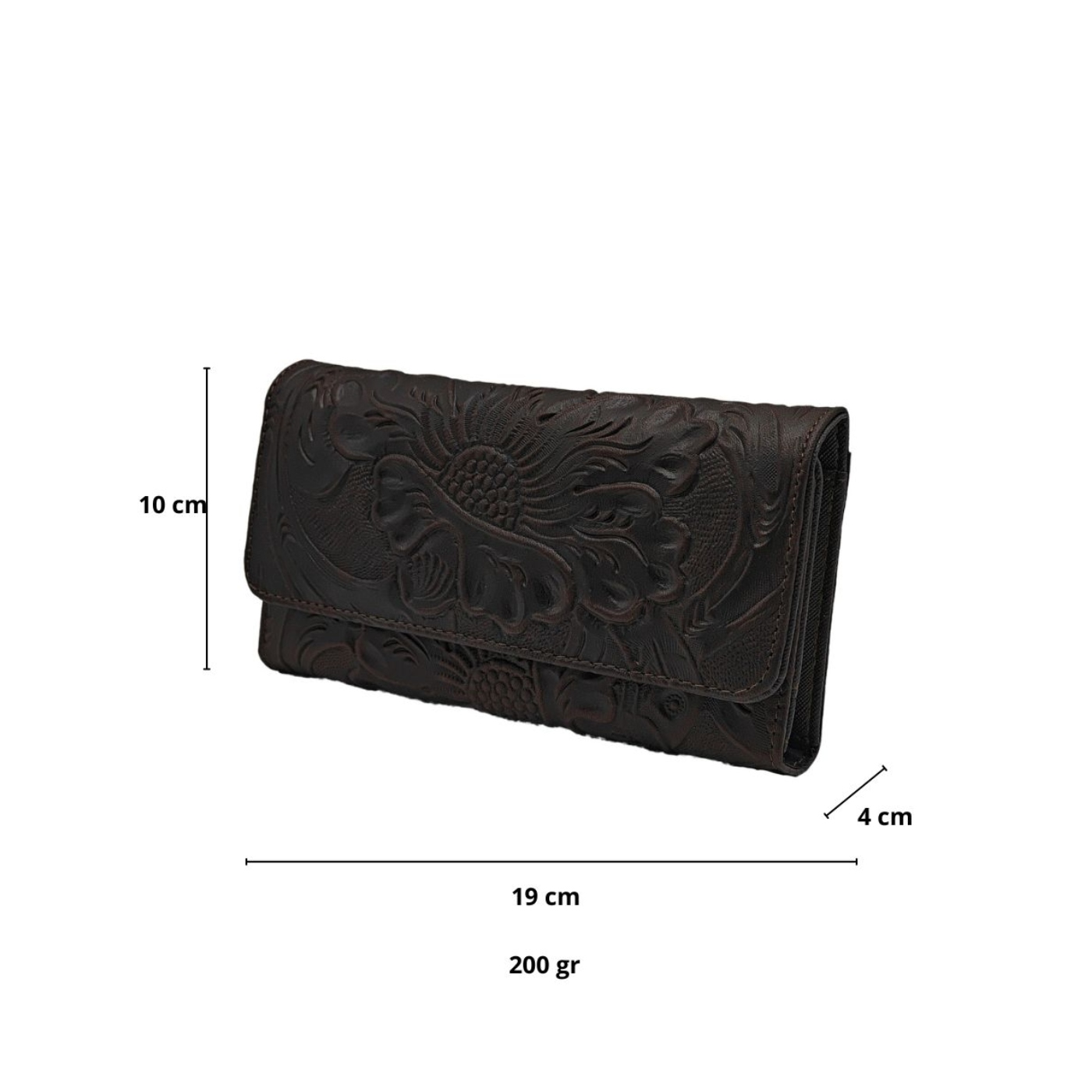 Foto 5 | Cartera En Piel Vacuno Cincelada Fana Fanny Café