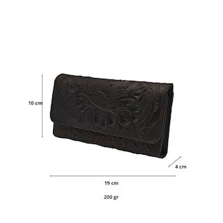 Foto 5 | Cartera En Piel Vacuno Cincelada Fana Fanny Café