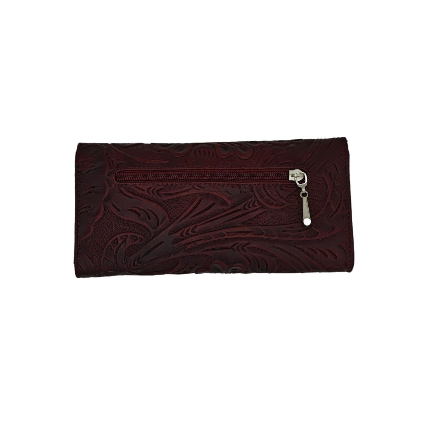 Foto 5 pulgar | Cartera En Piel Vacuno Cincelada Fana Fanny Vino