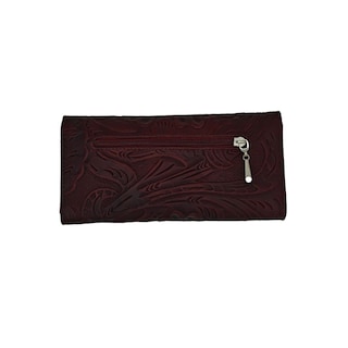 Foto 4 | Cartera En Piel Vacuno Cincelada Fana Fanny Vino