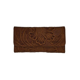 Foto 1 | Cartera En Piel Vacuno Cincelada Fana Fanny Camel