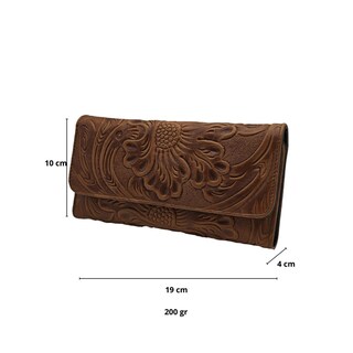 Foto 6 | Cartera En Piel Vacuno Cincelada Fana Fanny Camel