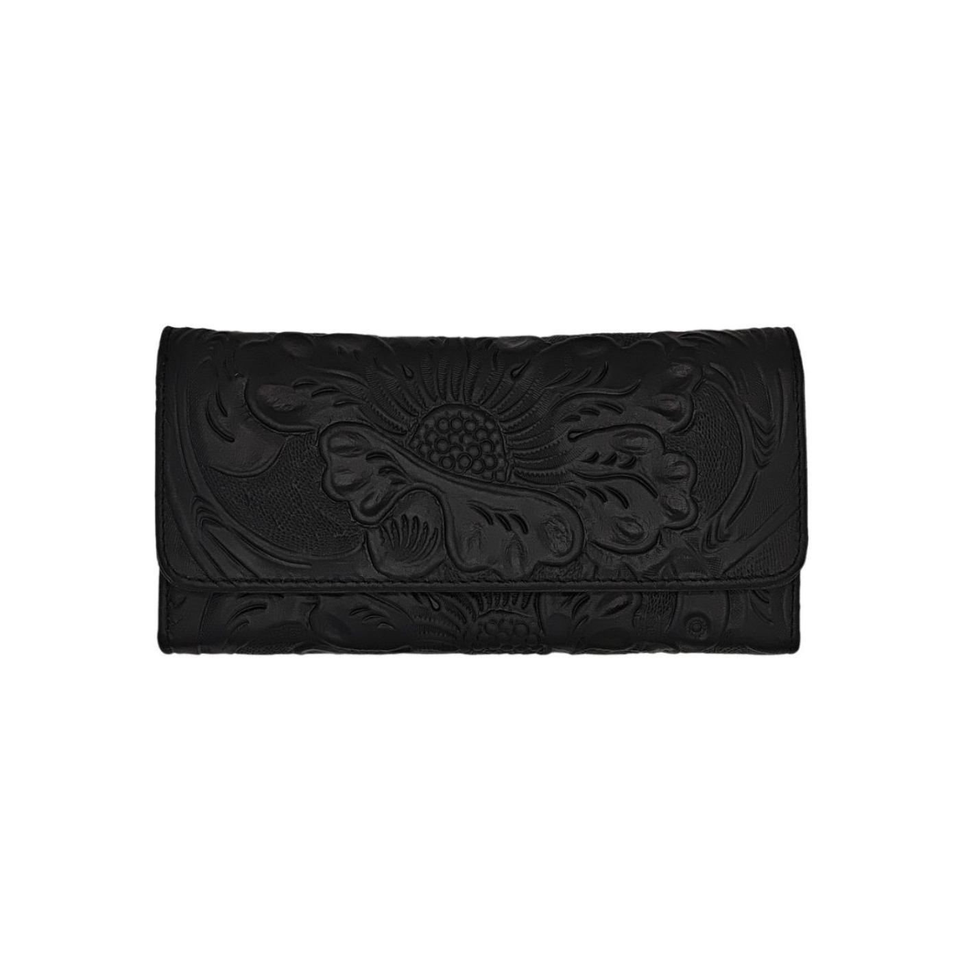 Foto 2 pulgar | Cartera En Piel Vacuno Cincelada Fana Fanny Negro
