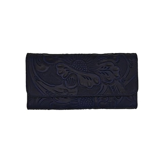 Foto 1 | Cartera En Piel Vacuno Cincelada Fana Fanny Azul Marino